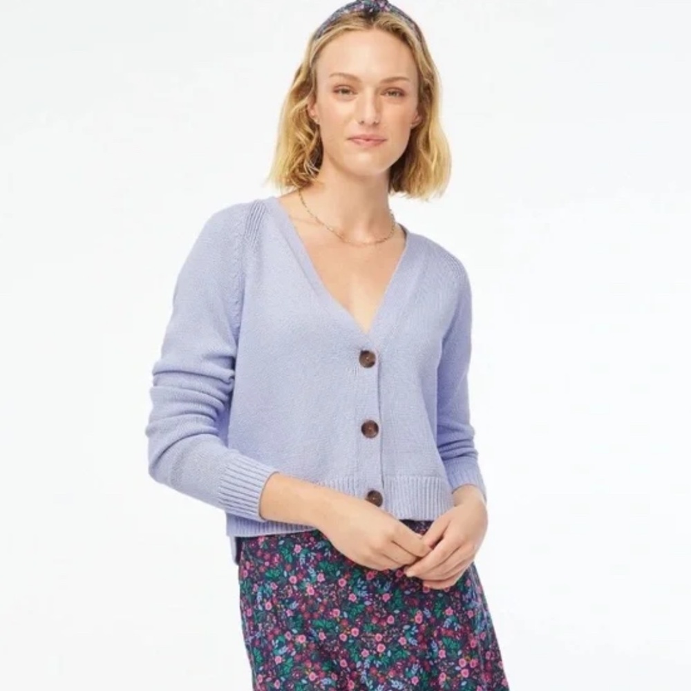 J.Crew Cotton-blend V-neck Cardigan Sweater